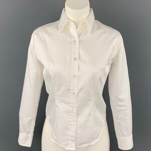 PAUL HARNDEN Size S White Cotton Button Up Shirt